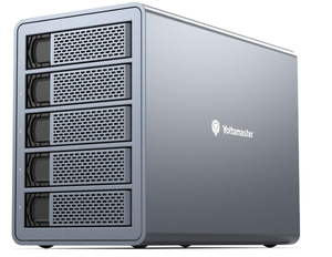 lot 150 image: Yottamaster 5 Bay RAID External Hard Drive Enclosure 2.5 3.5 USB3.0 to SATA HDD SSD Enclosure