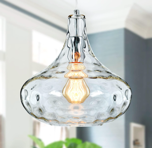 lot 176 image: KOKAiZeeKi Vintage Farmhouse Glass Pendant Light