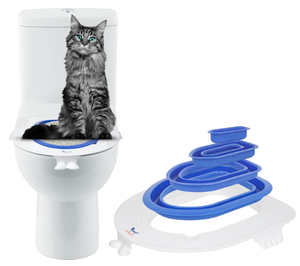 lot 489 image: FIFIPETS Cat Toilet Training Kit, Plastic Sand Box Mat Cat Trainer Cat Toilet Cleaning Hygienic Pet Supply