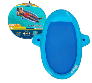 lot 247 image: SwimWays Spring Float SunCatcher Pool Lounge Chair with Hyper-Flate Valve, Blue