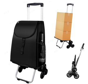 lot 251 image: Honshine Shopping Cart with 6 Rubber Wheels, Stair Climbing Grocery Cart