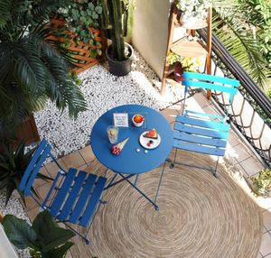lot 327 image: Grand patio 3-Piece Steel Foldable Bistro Set, 2 Chairs and 1 Table