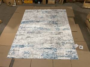 lot 162 image: Blue and White Area Rug