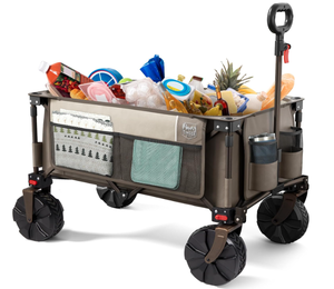 lot 52 image: TIMBER RIDGE Outdoor Collapsible Wagon Utility Folding Cart Heavy Duty All Terrain Wheels