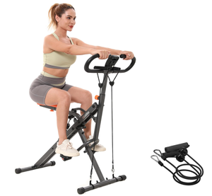lot 74 image: Niceday Hydraulic Squat Machine for Home, Compact Squat Assist Trainer with 44LBS Resistance Bands