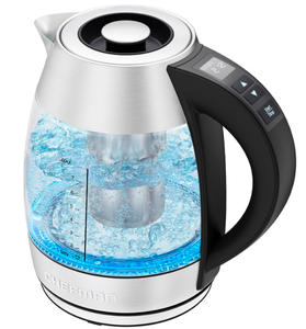 lot 342 image: Chefman 1.8L Digital Electric Glass Kettle w Rapid-Boiling