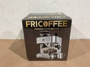 lot 6 image: Fricoffee Espresso Machine with Grinder Espresso Maker Stainless Steel