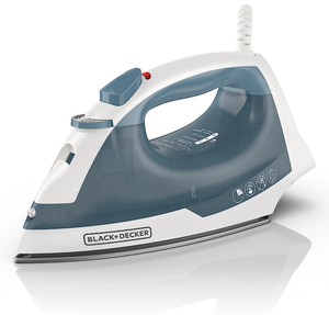 lot 527 image: BLACKDECKER Easy Steam Compact Iron, IR40V, Nonstick Plate, SmartSteam, Anti-Drip, Auto Shutoff