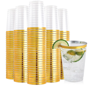 lot 449 image: LOT OF 200 FOCUSLINE 12 oz Gold Rimmed Cups