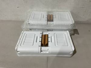 lot 534 image: LOT OF 3 Plastic Storage Bins with Lids with Wheels