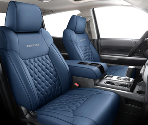 lot 216 image: Huidasource Tundra Seat Covers, Front & Rear Leather Waterproof Car Seat Cushion Protector Fit for 2014-2021 Toyota Tundra