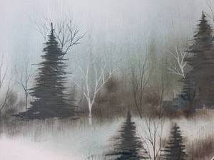 lot 76 image: SIGNED Dreamy Fine Art Landscape Print by Patrick McCormack - Winter Pine