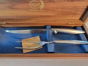 lot 126 image: Vintage Briddell Fine Carving Knife Set