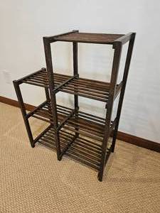 lot 35 image: Primitive Slotted Plantstand