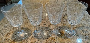 lot 23 image: Brilliant Lismore Waterford Fine Crystal Wine Goblet Set - 6(4)