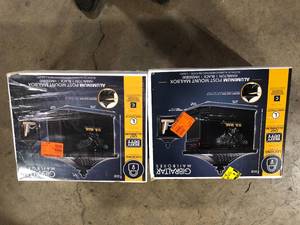 lot 11 image: Lot of  2 Architectural Mailboxes Hamilton Premium, Black, Large, Locking, Aluminum, Post Mount Mailbox  Customer Returns See Pictures