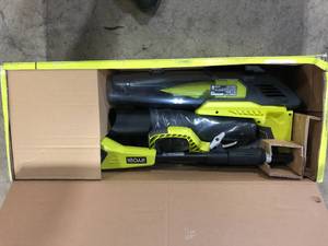 lot 30 image: RYOBI ONE 18V Cordless String TrimmerEdger and Blower with Extra 3-Pack of Spools, 4.0 Ah Battery and Charger Customer Returns See Pictures