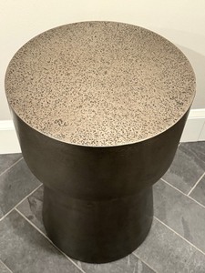 lot 3 image: Bernhardt Linea Metal Round Side Table