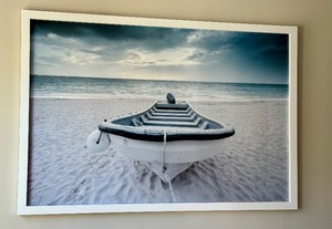 lot 1 image: Beautiful Large La Plage Framed Print