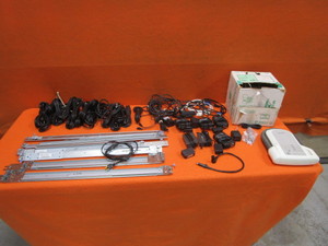 lot 111 image: Server Slides, Cat Wire, Media Connector Boxes, Smart Document Camera, Chords & Misc.