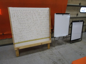 lot 22 image: (2) White Board Easels & Plinko Board