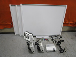 lot 31 image: (3) Smart Boards Systems wBoards, Projectors, Document Cameras & Pens