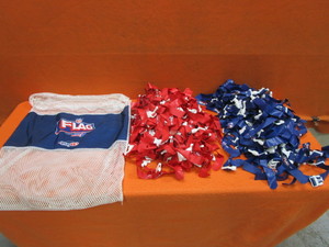 lot 164 image: Flag Football Belts (25) Red & (25) Blue