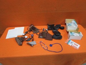 lot 184 image: Switch Plates, Stethoscope, Blood Pressure Cuffs