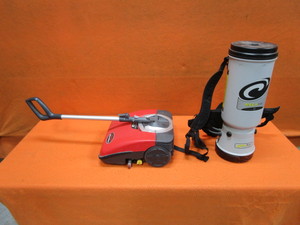lot 186 image: Pro Team Backpack Vacuum & Betco MotoMop