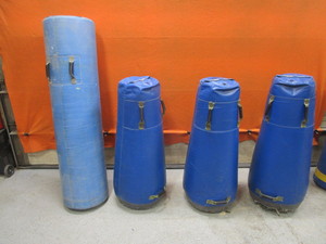 lot 48 image: (3) 50 Pop Up & (1) 72 Cigar Style Tackling Dummies