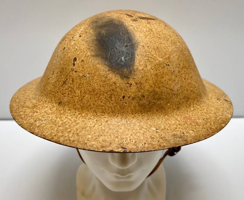lot 41 image: WWII U.S. Navy Air Raid Wardens Helmet