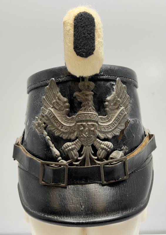 lot 44 image: Prussian M1915 Leather Shako Helmet