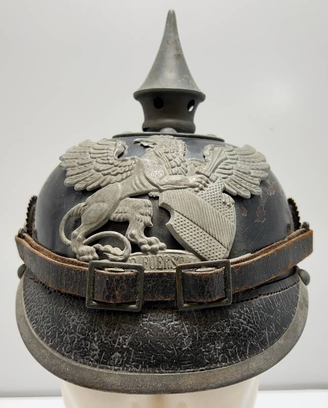 lot 51 image: WWI Prussian Baden Pickelhaube Helmet