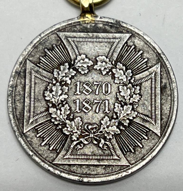 lot 109 image: 1870-1871  Army Franco-Prussian War Combatants Medal Minus Ribbon