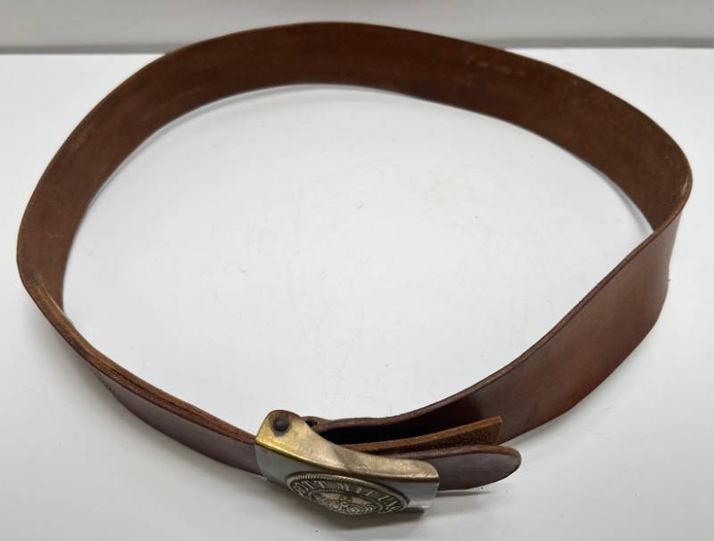 lot 114 image: WWI Military Buckle With Reproduction Belt