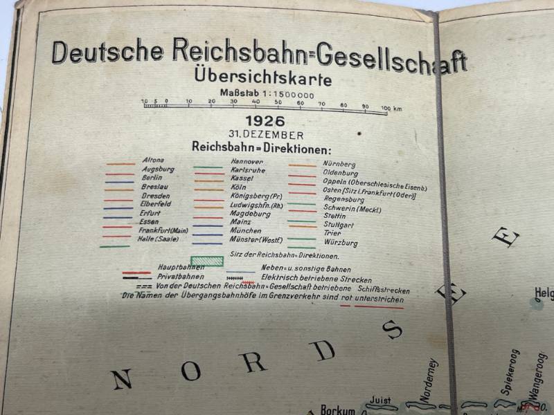 lot 122 image: 1926 Cloth Back Map Of Germany