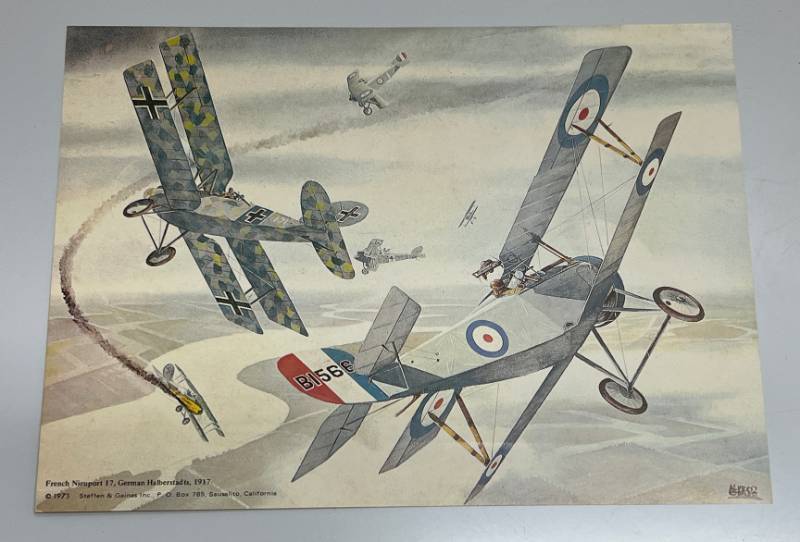 lot 127 image: Set Of 6 1973 Airplane Prints 8 x 10