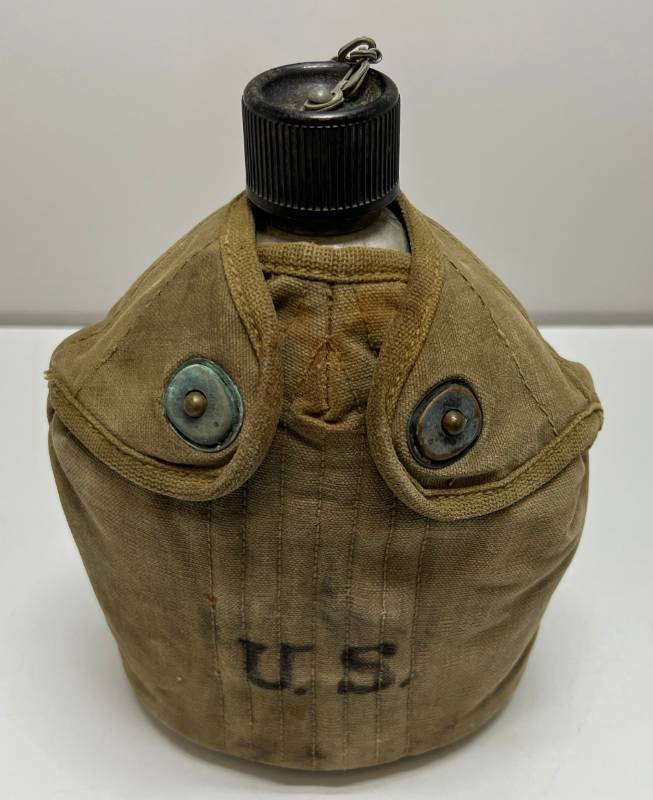 lot 167 image: WWII U.S. Canteen (Soldiers Name On Bottom)