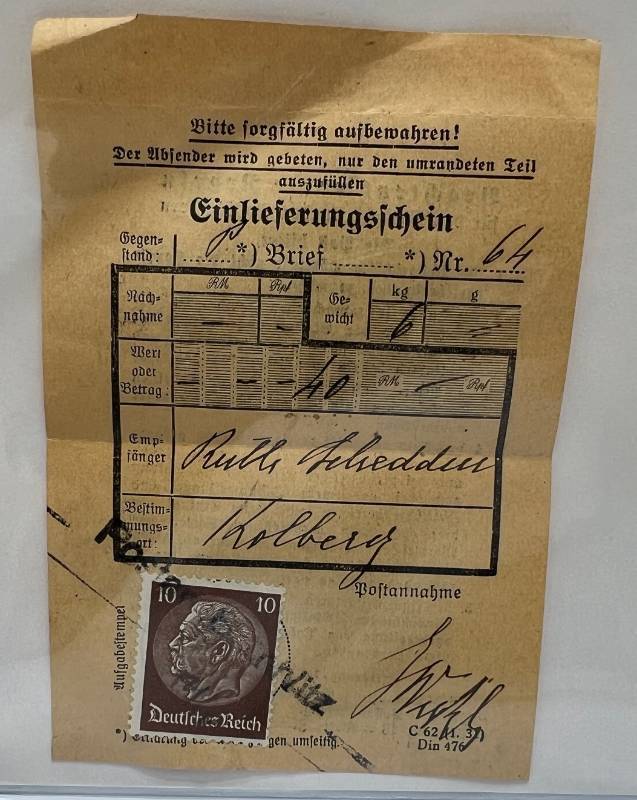 lot 230 image: Two 1940s Money Order Receipts
