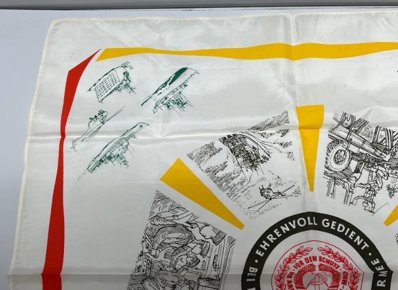 lot 89 image: EHRENVOLL GEDIENT BEI DER NATIONALEN VOLKSAR ARMEE Handkerchief