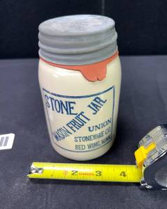 lot 1347 image: REDWING STONE UNION MASON FRUIT JAR