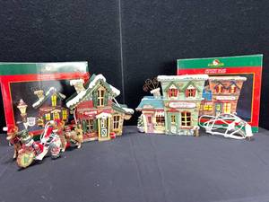 lot 1394 image: KURT ADLER LOT SNOWTOWN WORKSHOP AND POST OFFICE