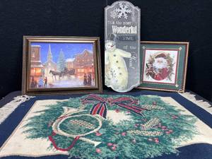 lot 1538 image: HOLIDAY PICTURES AND RUG