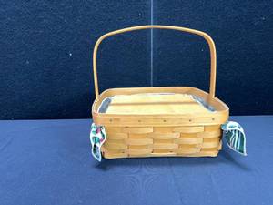 lot 1542 image: LONGABERGER BASKET WITH STAND
