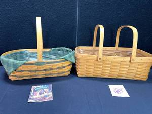 lot 1548 image: LONGABERGER HOSPITALITY BASKET AND DIVIDED BASKET
