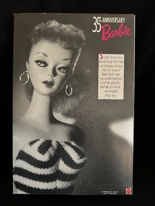 lot 13 image: Reproduction Original 1959 Barbie Doll & Package New in Box