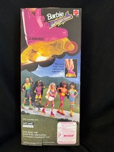 lot 25 image: Barbie Rollerblade Skates Flicker N Flash New in Box