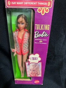 lot 65 image: Vintage 1969  Talking Barbie Doll #1115 Rare in Box