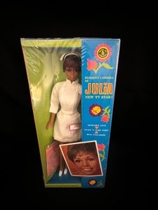lot 83 image: Diahann Carrol as Julia New TV Star Doll New in Box 1968