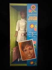 lot 84 image: Diahann Carrol as Julia New TV Star Doll New in Box 1968
